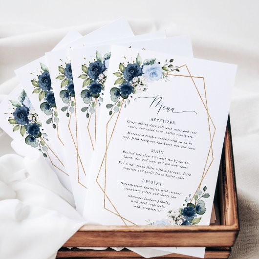 Fleurs de marine, Fleurs bleues, Bohème, Menu de m