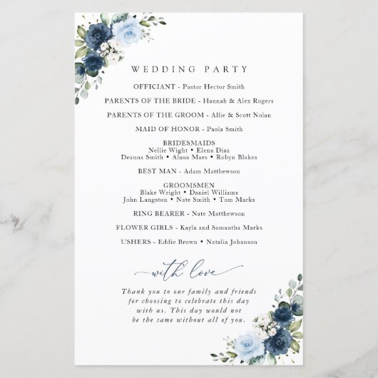 Fleurs de marine, Fleurs bleues, Boho, Programme d (Dos)