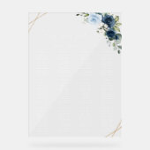 Fleurs de marine, Fleurs bleues, Plan de table de (Recto)