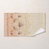 Fleurs de marron élégantes et Filigree d'or (Serviette à main)