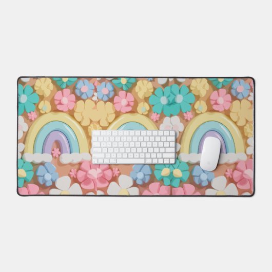 Fleurs de Marshmallow Whimsical - Boîtier téléphon (Clavier et souris)