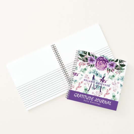 Fleurs de Menthe Violette Journal de Gratitude et  (Intérieur)