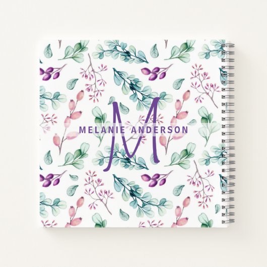 Fleurs de Menthe Violette Journal de Gratitude et (Dos)