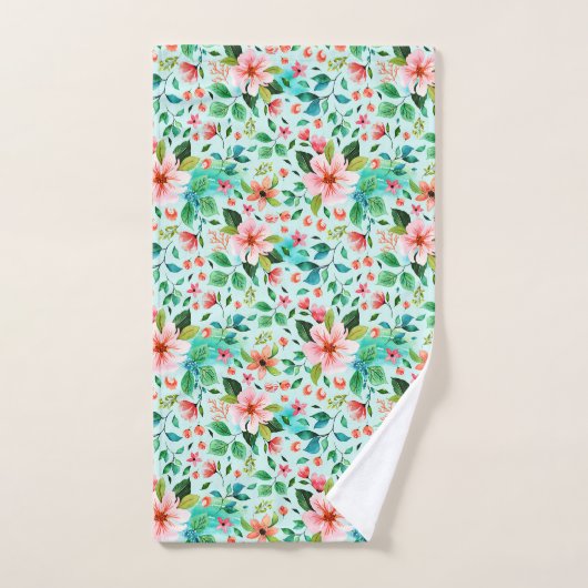 Fleurs de mer colorées motif (Serviette à main)