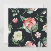 fleurs de minuit Invitation de Fête de Mariage par (Dos)