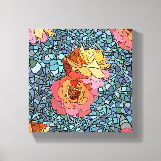 fleurs de mosaïque toile enveloppée (Recto)