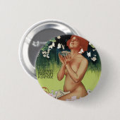 Fleurs de Mousse Ronde Button 5,7 Cm (Voorkant /achterkant)