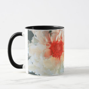 Fleurs de Mug Blanc Noir Cubiste