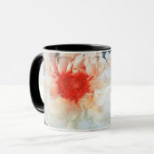 Fleurs de Mug Blanc Noir Cubiste (Devant gauche)