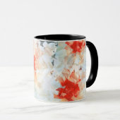 Fleurs de Mug Blanc Noir Cubiste (Devant droit)