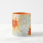 Fleurs de Mug Cubiste blanc orange (Centre)