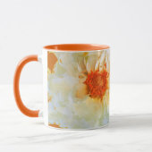 Fleurs de Mug Cubiste blanc orange (Gauche)