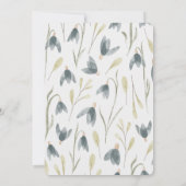 Fleurs de neige à l'aquarelle Save The Date (Dos)