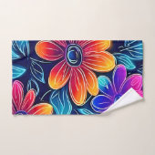 Fleurs de néon brillantes (Serviette à main)