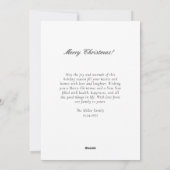 Fleurs de Noël Elégante Carte de vacances (Dos)