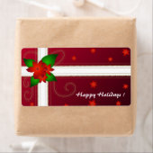 Fleurs de Noël - Étiquette (En situation)