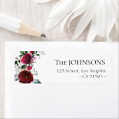 fleurs de Noël étiquette de adresse (En situation)