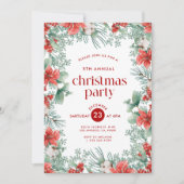 Fleurs de Noël Invitation à la fête du cadre (Devant)