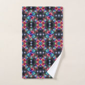 Fleurs de Noir Bohème Arc-en-Ciel (Serviette à main)