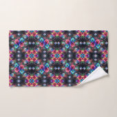 Fleurs de Noir Bohème Arc-en-Ciel (Serviette à main)
