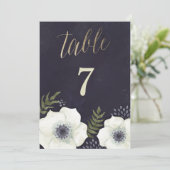Fleurs de Nuit d'Été Numéro de Table de Mariage (Debout devant)