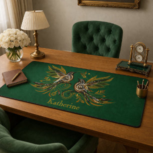 Fleurs de Oiseaux Vintage Personnalisées Vert