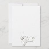 Fleurs de papier Invitation Baptême (Dos)