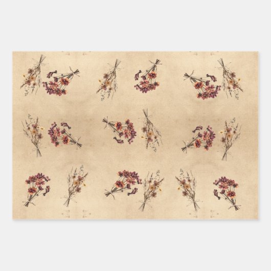 Fleurs de papier Kraft Rustic (Devant 3)