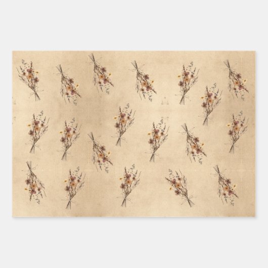 Fleurs de papier Kraft Rustic (Devant)