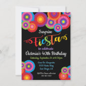 Fleurs de papier Surprise Party Fiesta Invitations (Devant)