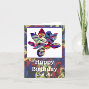 Fleurs de papillon spirituel joyeuses carte d'anni