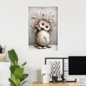 Fleurs de Pâques Impression d'oeuf, imprimé vintag (Bureau à domicile)