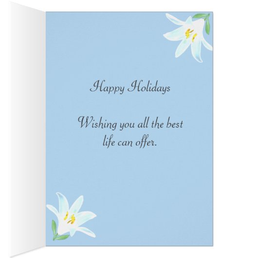 Fleurs de Pâques sur bleu clair (Intérieur (Droit))