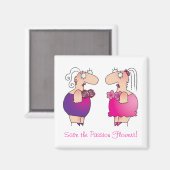 FLEURS DE PASSION ! Aimant de sensibilisation au c (Recto/Verso)