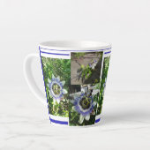 Fleurs de passion Collage Latte Mug (Angle gauche)