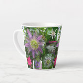 Fleurs de passion colorées Collage Latte Mug (Angle gauche)