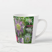 Fleurs de passion colorées Collage Latte Mug (Droite)