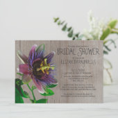 Fleurs de passion rustiques Invitations de douche (Debout devant)