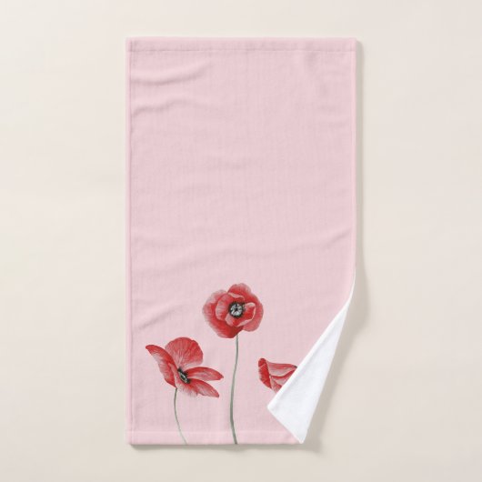 Fleurs de pavot (Serviette à main)