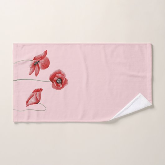 Fleurs de pavot (Serviette à main)