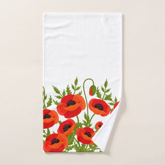 Fleurs de pavot (Serviette à main)
