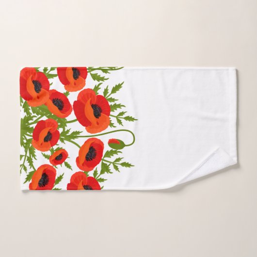 Fleurs de pavot (Serviette à main)