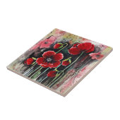 Fleurs De Pavot En Carreaux D'Aquarelle (Côté)