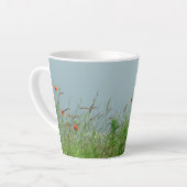 Fleurs de pavot rouge Latte Mug (Angle gauche)