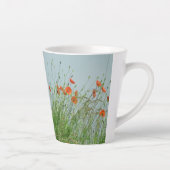 Fleurs de pavot rouge Latte Mug (Droite)
