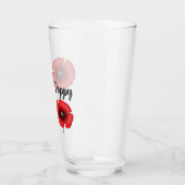Fleurs de pavot rouge Nom personnalisé Verre (Gauche)