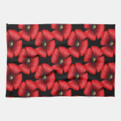 Fleurs de pavot rouge sur serviette de cuisine noi (Horizontal)