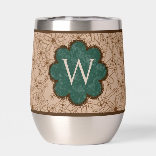Fleurs de pays : Tan et Hunter Green Monogrammed (Arrière)