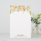 Fleurs de pêche avec la papeterie de feuillage de (Debout devant)