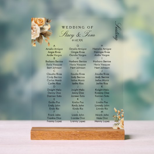 Fleurs de Pêche Élégantes pour Mariage Assis (Neutre)